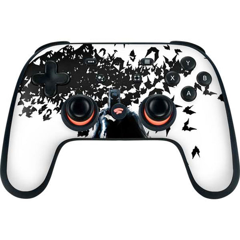 DC Comics Batman Holding batarang Art Google Stadia Controller Skin